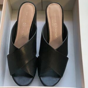 Chinese Laundry Black Mules Modern Minimalist Design